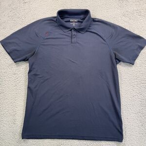RHONE Men’s Navy Blue Polo with Subtle Red Logo